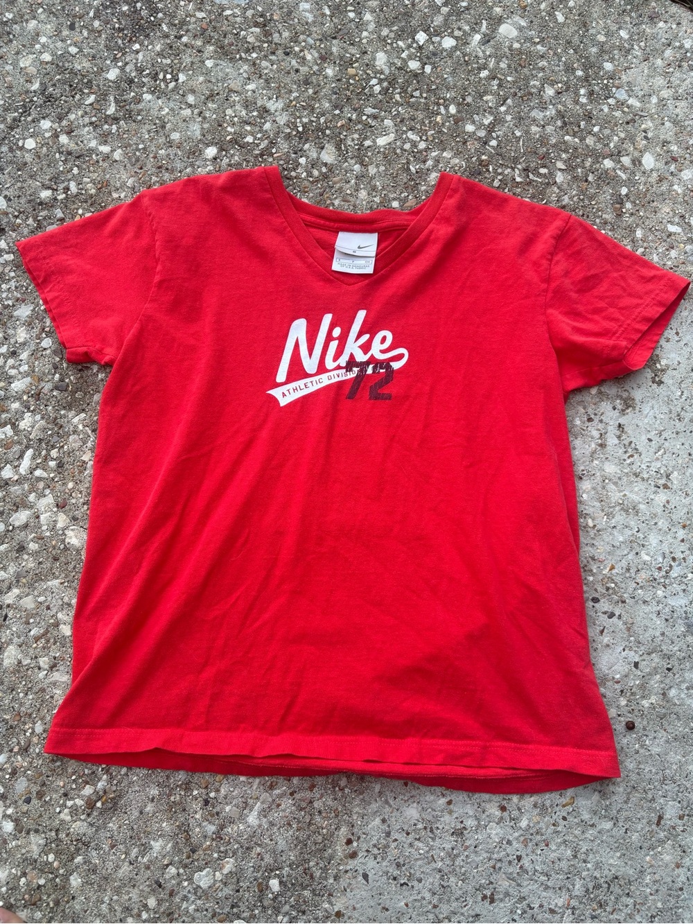 Nike  Red Women’s Short Sleeve Logo Tee
